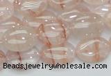 CPQ11 15.5 inches 13*18mm oval natural pink quartz beads wholesale