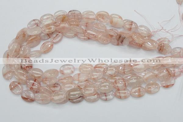 CPQ11 15.5 inches 13*18mm oval natural pink quartz beads wholesale