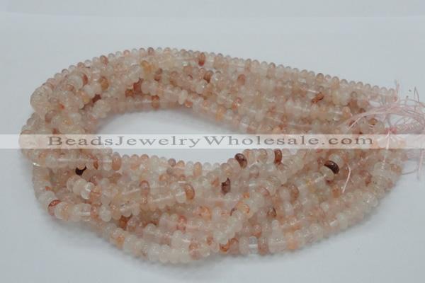 CPQ14 15.5 inches 5*8mm rondelle natural pink quartz beads