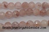 CPQ203 15.5 inches 8mm faceted round natural pink quartz beads
