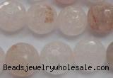 CPQ206 15.5 inches 14mm faceted round natural pink quartz beads