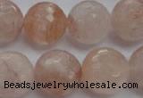 CPQ208 15.5 inches 18mm faceted round natural pink quartz beads