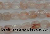 CPQ231 15.5 inches 10*10mm faceted square natural pink quartz beads