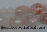 CPQ244 15.5 inches 13*18mm faceted oval natural pink quartz beads