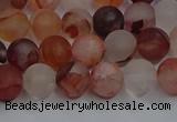 CPQ301 15.5 inches 6mm round matte pink quartz beads wholesale