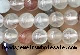 CPQ310 15.5 inches 4mm faceted round pink quartz beads wholesale