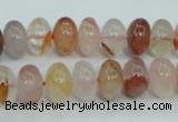 CPQ36 15.5 inches 8*12mm rondelle natural pink quartz beads