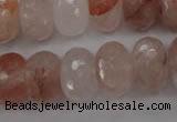 CPQ71 15.5 inches 12*18mm faceted rondelle natural pink quartz beads