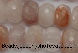 CPQ72 15.5 inches 14*20mm faceted rondelle natural pink quartz beads