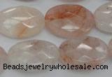 CPQ85 15.5 inches 18*25mm faceted oval natural pink quartz beads