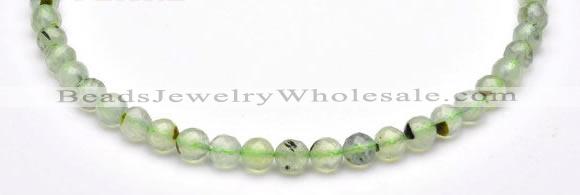 CPR05 A+ grade 8mm faceted round natural prehnite stone beads