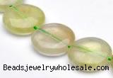 CPR09 A grade 16mm flat round natural prehnite gemstone beads