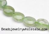 CPR11 A grade 10*12mm faceted oval natural prehnite stone beads