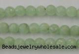 CPR111 15.5 inches 6mm faceted round natural prehnite beads wholesale