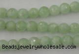 CPR112 15.5 inches 8mm faceted round natural prehnite beads wholesale