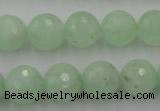 CPR115 15.5 inches 14mm faceted round natural prehnite beads wholesale