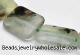 CPR14 A- grade 13*18mm rectangle natural Prehnite gemstone beads