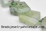 CPR21 Freeform A grade natural Prehnite gemstone beads Wholesale