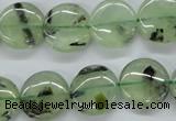 CPR214 15.5 inches 16mm flat round natural prehnite beads wholesale