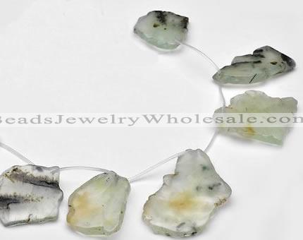 CPR22 Freeform A- grade natural Prehnite gemstone beads wholesal