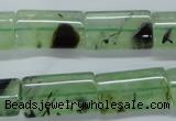 CPR245 15.5 inches 12*22mm flat tube natural prehnite beads wholesale