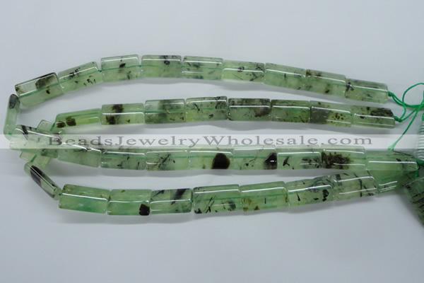 CPR245 15.5 inches 12*22mm flat tube natural prehnite beads wholesale