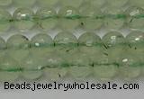 CPR333 15.5 inches 6mm faceted round natural prehnite beads