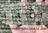 CPR358 15.5 inches 8mm faceted round prehnite beads wholesale