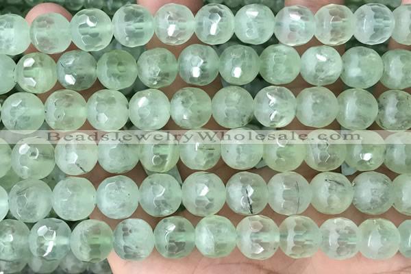 CPR367 15.5 inches 10mm faceted round prehnite gemstone beads