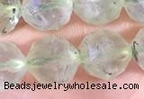 CPR378 15.5 inches 10mm faceted nuggets prehnite gemstone beads