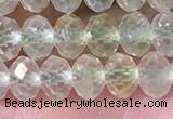 CPR380 15.5 inches 4*6mm faceted rondelle prehnite gemstone beads