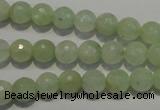 CPR52 15.5 inches 8mm faceted round natural prehnite beads