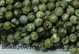 CPS04 15.5 inches 6mm round green peacock stone beads wholesale