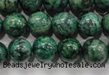 CPT207 15.5 inches 12mm round green picture jasper beads