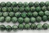 CPT210 15 inches 18mm round green picture jasper beads wholesale CPT210 15 inches 18mm round green picture jasper beads wholesale