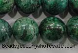 CPT211 15.5 inches 20mm round green picture jasper beads