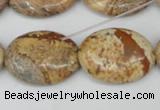 CPT253 15.5 inches 18*25mm oval picture jasper beads wholesale