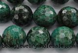 CPT304 15.5 inches 18mm faceted round green picture jasper beads