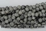 CPT351 15.5 inches 4mm round grey picture jasper beads wholesale