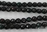 CPT401 15.5 inches 6mm faceted round green picture jasper beads