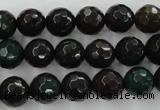 CPT403 15.5 inches 10mm faceted round green picture jasper beads