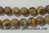 CPT452 15.5 inches 8mm round picture jasper beads wholesale