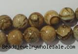 CPT454 15.5 inches 12mm round picture jasper beads wholesale