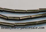 CPY126 15.5 inches 4*13mm tube pyrite gemstone beads wholesale