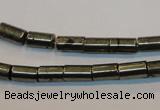 CPY127 15.5 inches 5*8mm tube pyrite gemstone beads wholesale