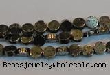 CPY150 15.5 inches 6mm coin pyrite gemstone beads wholesale