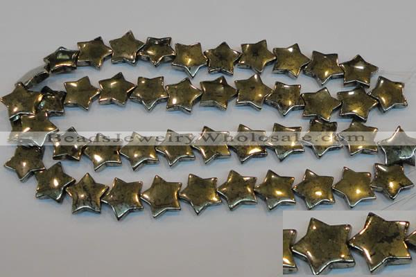 CPY158 15.5 inches 20mm star pyrite gemstone beads wholesale