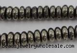 CPY211 15.5 inches 4*10mm rondelle pyrite gemstone beads wholesale