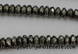 CPY215 15.5 inches 4*8mm faceted rondelle pyrite gemstone beads