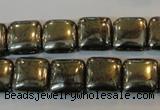 CPY317 15.5 inches 12*12mm square pyrite gemstone beads wholesale